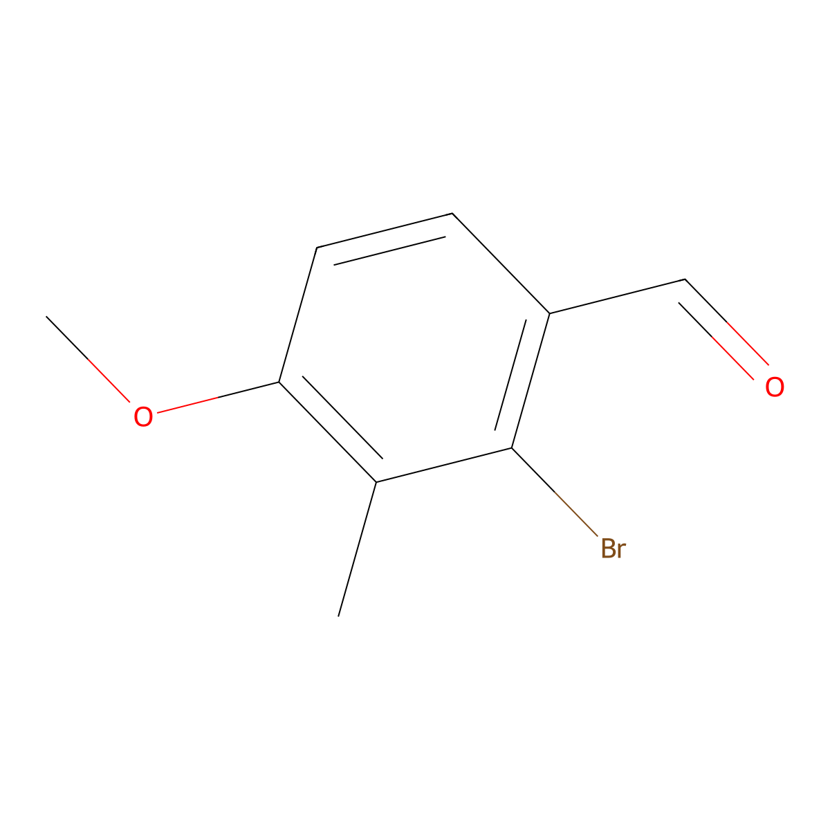 2-Bromo-4-methoxy-3-methylbenzaldehyde molecular structure, CAS 1374020-68-4