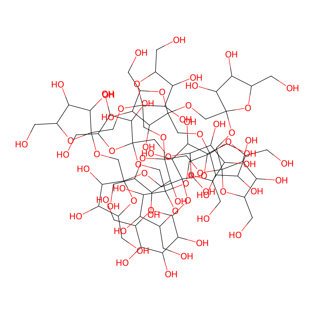 Fructo-oligosaccharide DP13/GF12 molecular structure, CAS 137405-37-9