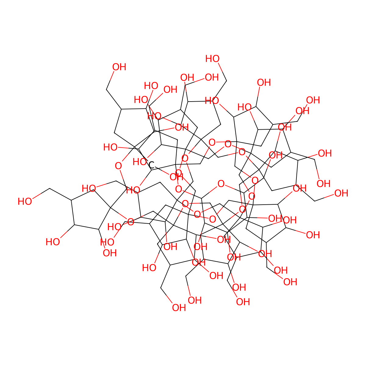 Fructo-oligosaccharide DP14/GF13 molecular structure, CAS 137405-38-0