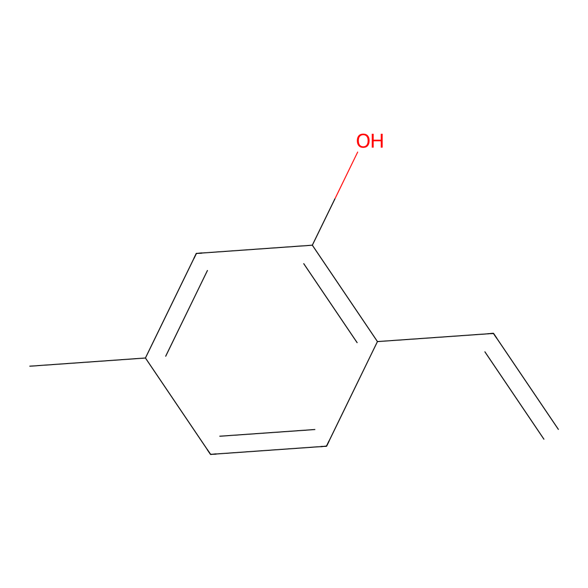2-Ethenyl-5-methylphenol molecular structure, CAS 137408-21-0