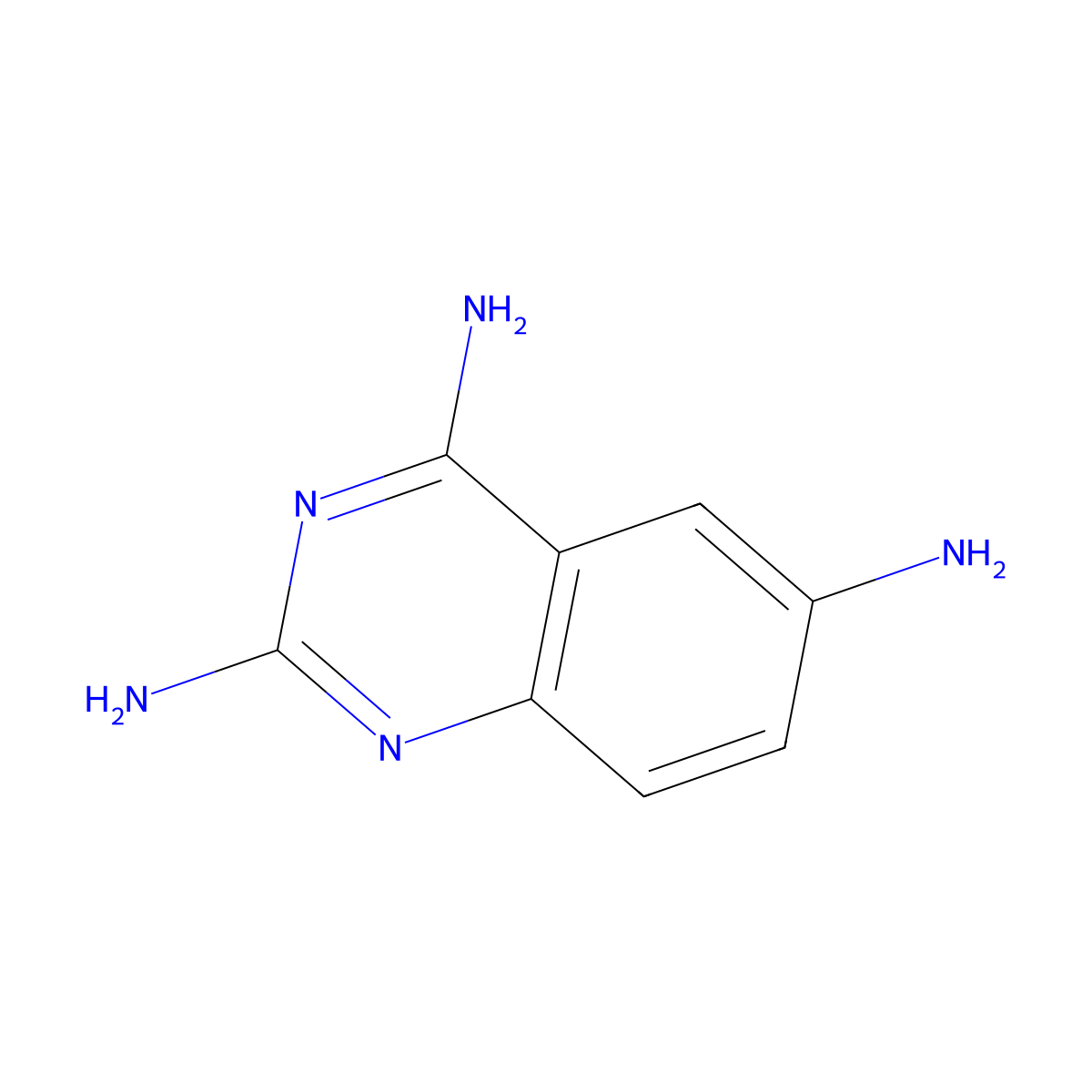 2,4,6-Triaminoquinazoline molecular structure, CAS 13741-90-7