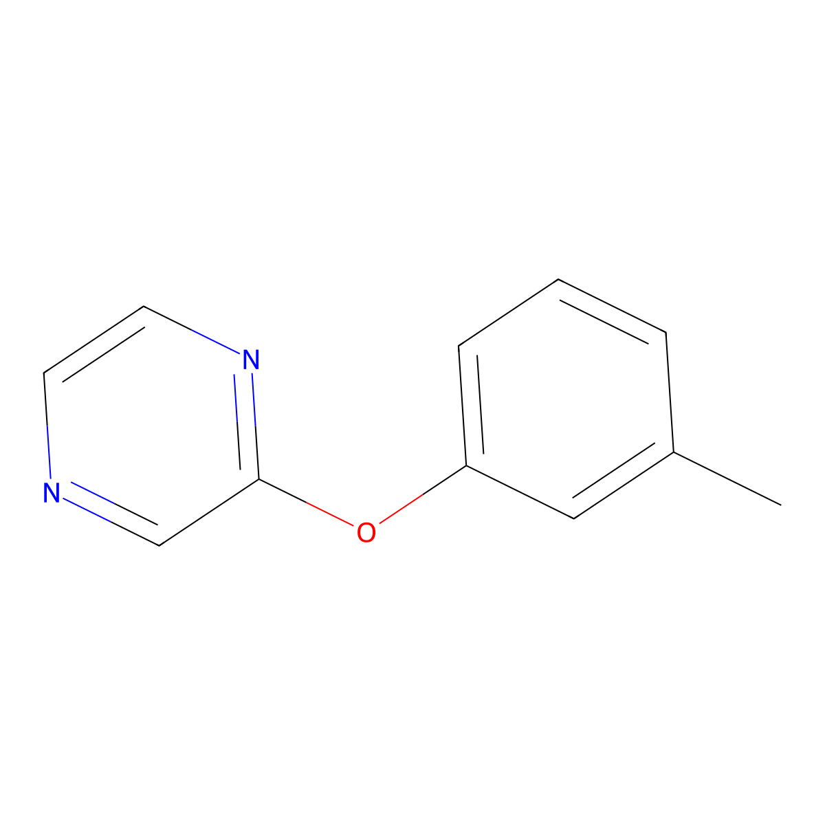 2-(3-Methylphenoxy)pyrazine molecular structure, CAS 1374102-49-4