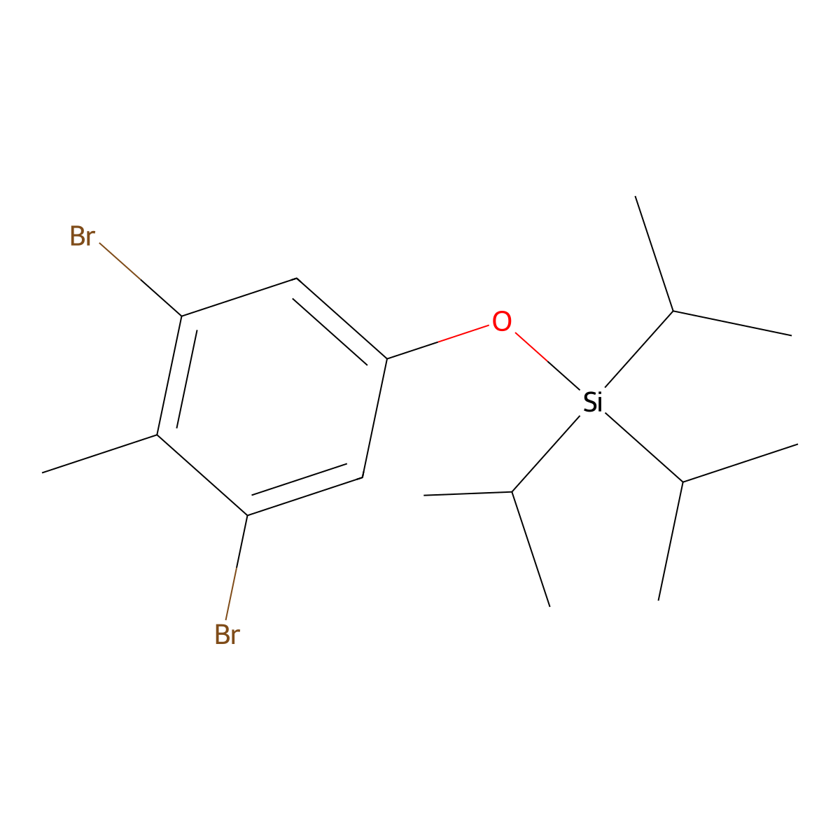 (3,5-Dibromo-4-methylphenoxy)triisopropylsilane molecular structure, CAS 1374105-97-1