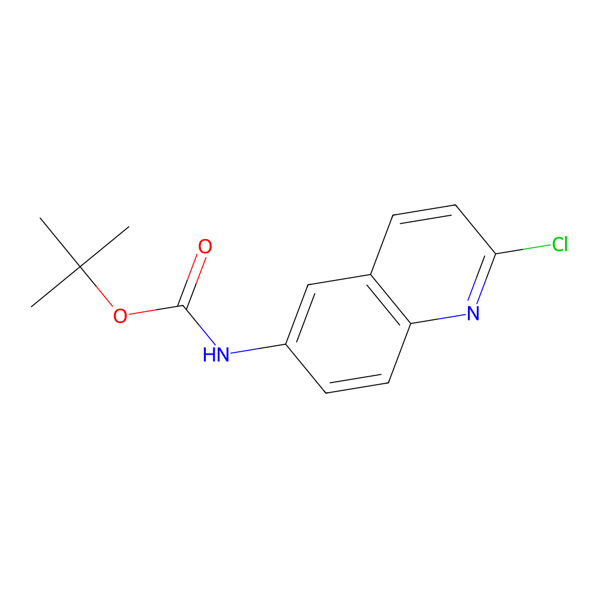 tert-Butyl (2-chloroquinolin-6-yl)carbamate molecular structure, CAS 1374108-78-7
