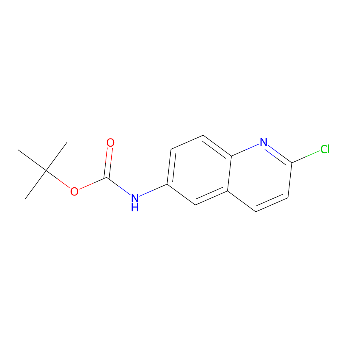 tert-Butyl (2-chloroquinolin-6-yl)carbamate molecular structure, CAS 1374108-78-7