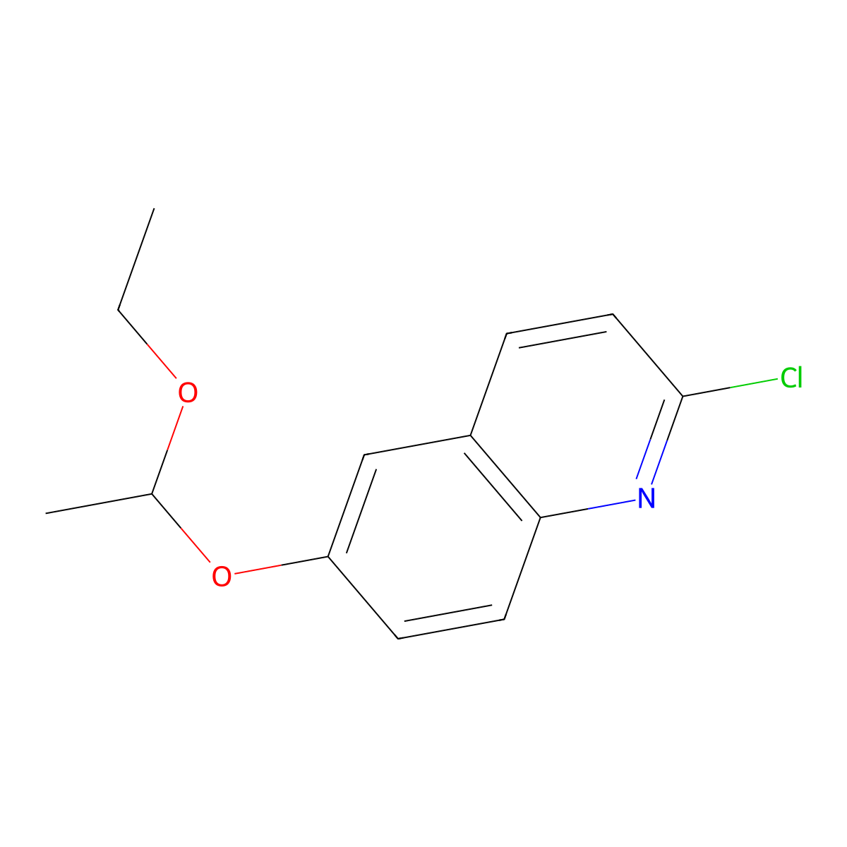 6-(1-Ethoxyethoxy)-2-chloroquinoline molecular structure, CAS 1374109-24-6