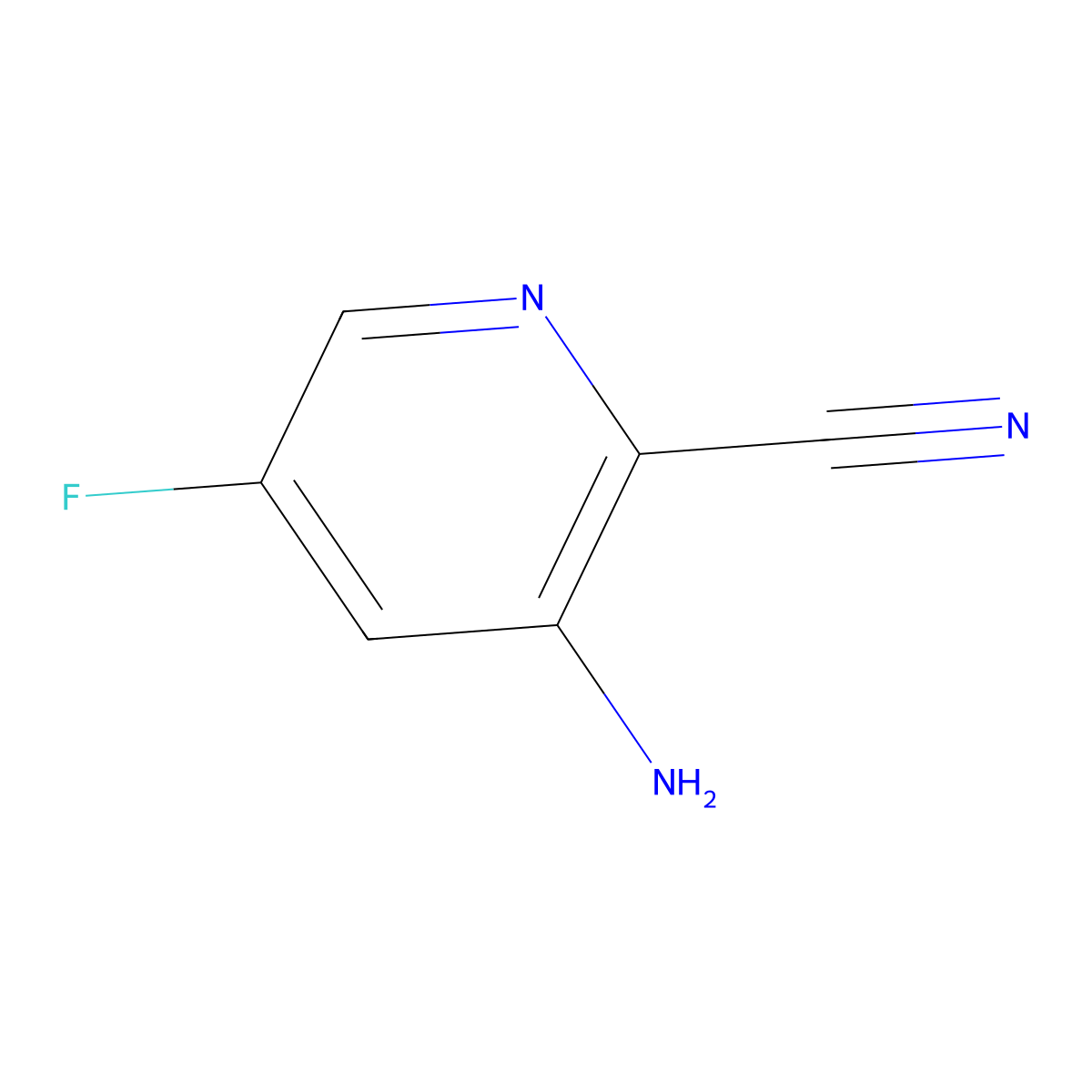 3-Amino-5-fluoropyridine-2-carbonitrile molecular structure, CAS 1374115-60-2
