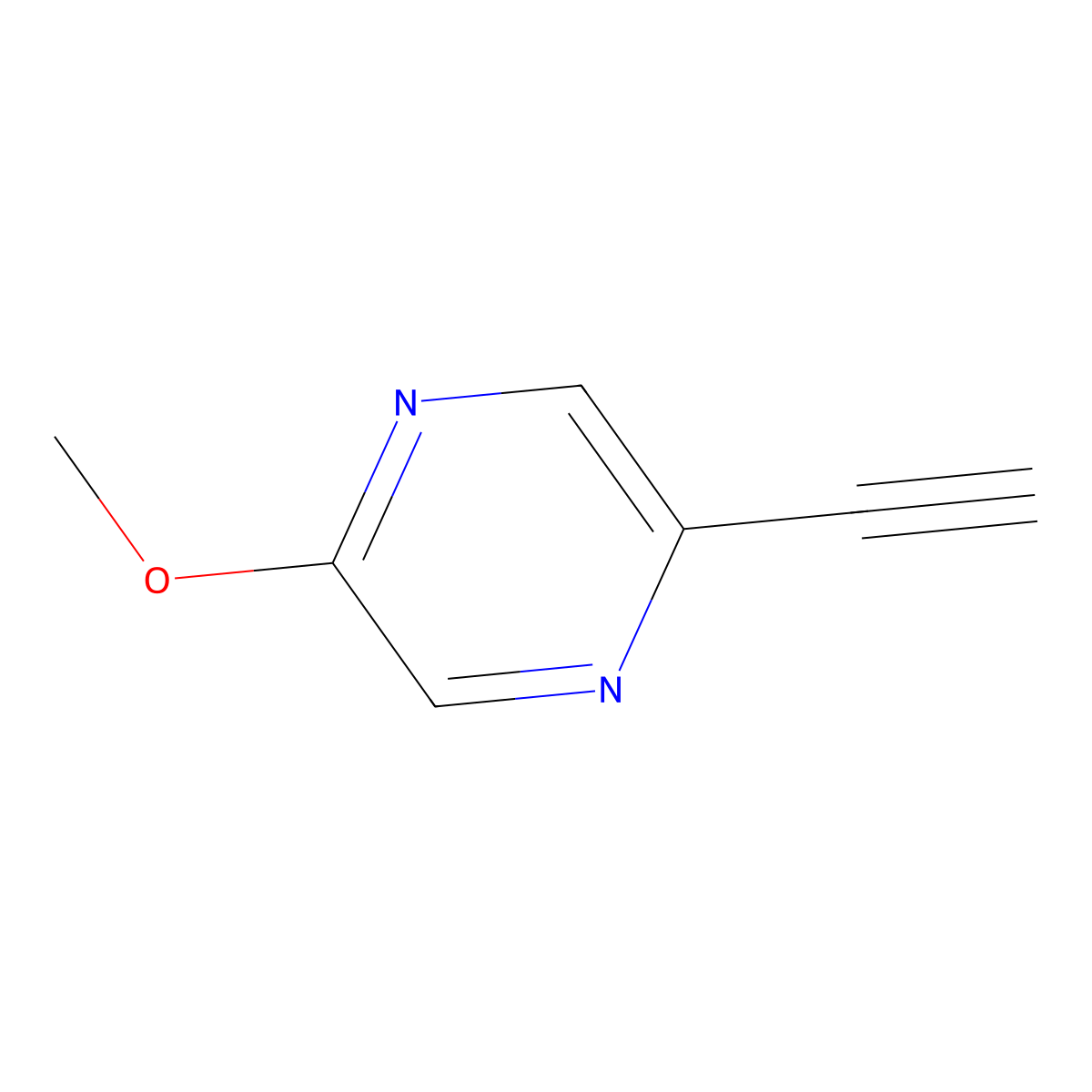 2-Ethynyl-5-methoxypyrazine molecular structure, CAS 1374115-62-4