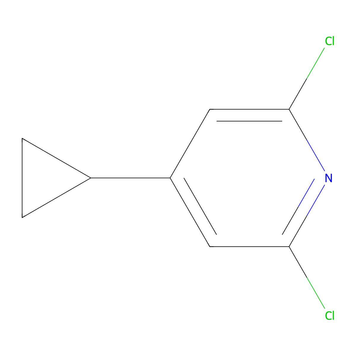 2,6-Dichloro-4-cyclopropylpyridine molecular structure, CAS 1374143-99-3
