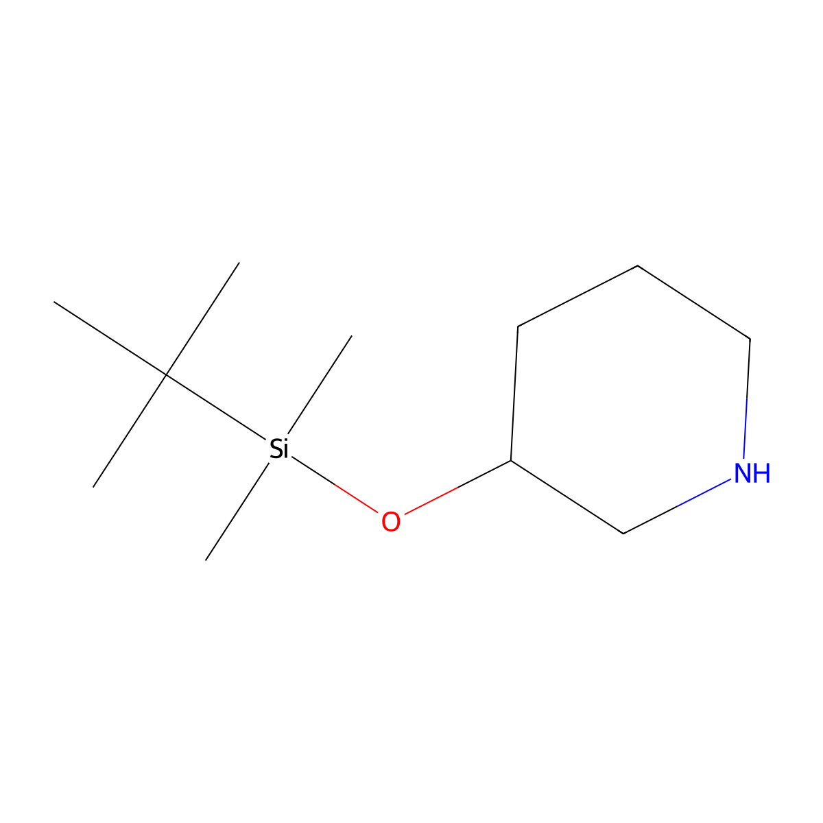 (S)-3-(tert-Butyldimethylsilyloxy) piperidine molecular structure, CAS 1374144-82-7