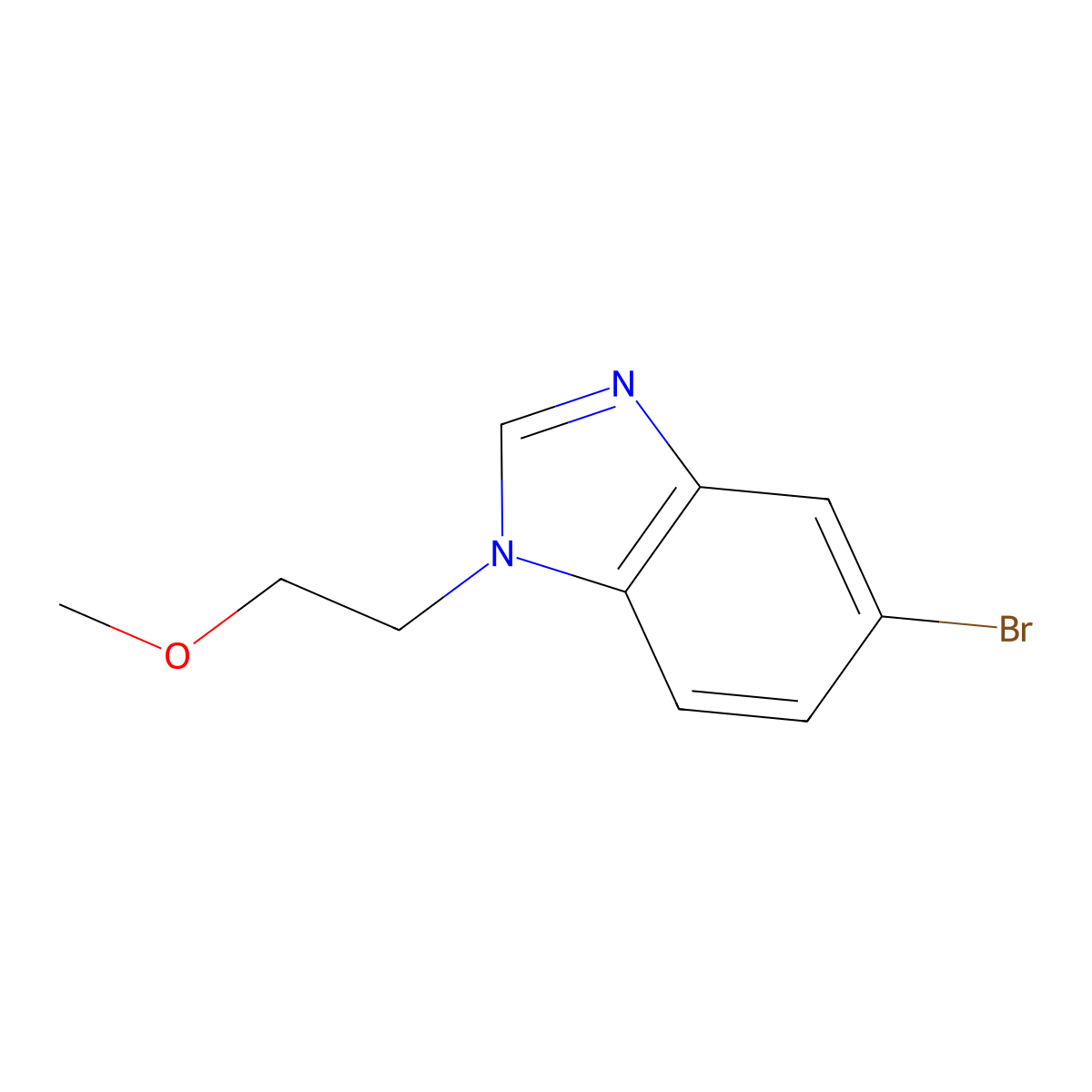 5-bromo-1-(2-methoxyethyl)-1H-1,3-benzodiazole molecular structure, CAS 1374145-25-1