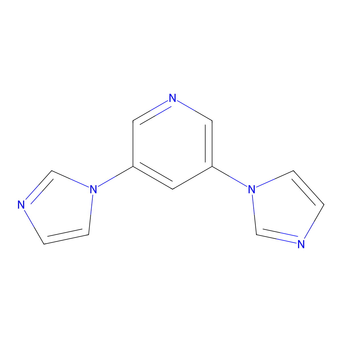 3,5-Di(1h-imidazol-1-yl)pyridine molecular structure, CAS 1374155-84-6