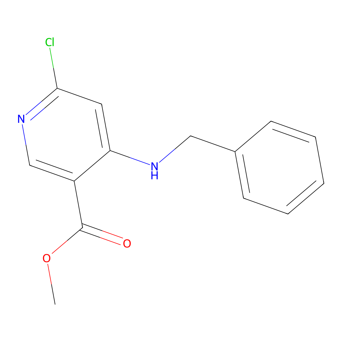 Methyl 4-(benzylamino)-6-chloronicotinate molecular structure, CAS 1374215-05-0