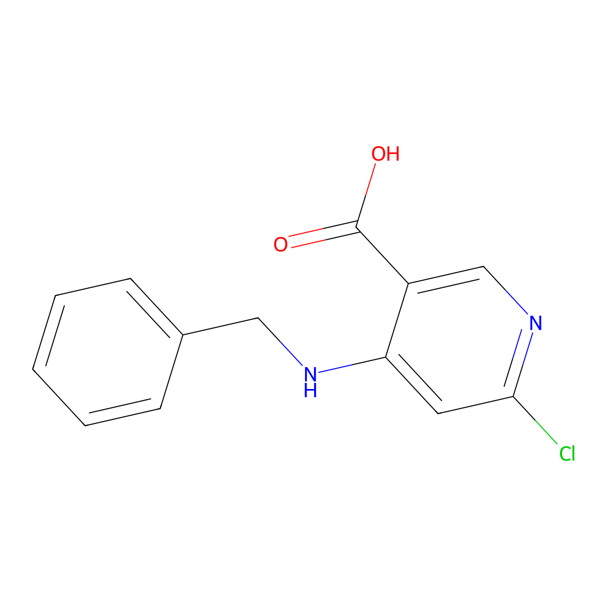 4-(Benzylamino)-6-chloropyridine-3-carboxylic acid molecular structure, CAS 1374215-06-1