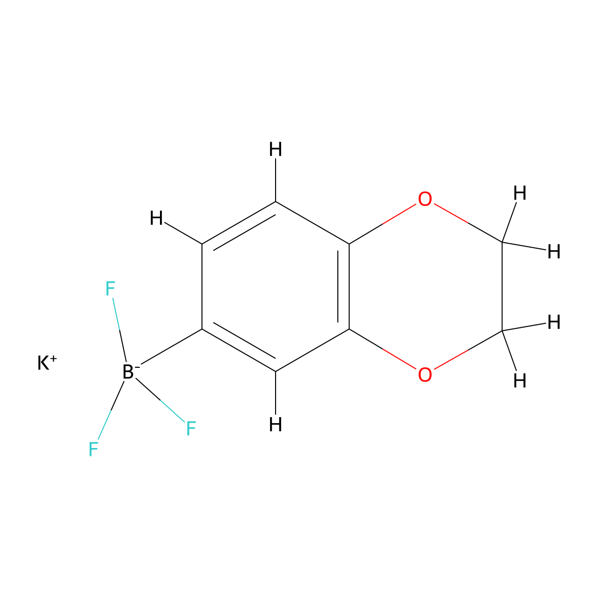 Potassium (2,3-dihydro-1,4-benzodioxin-6-yl)trifluoroboranuide molecular structure, CAS 1374247-38-7