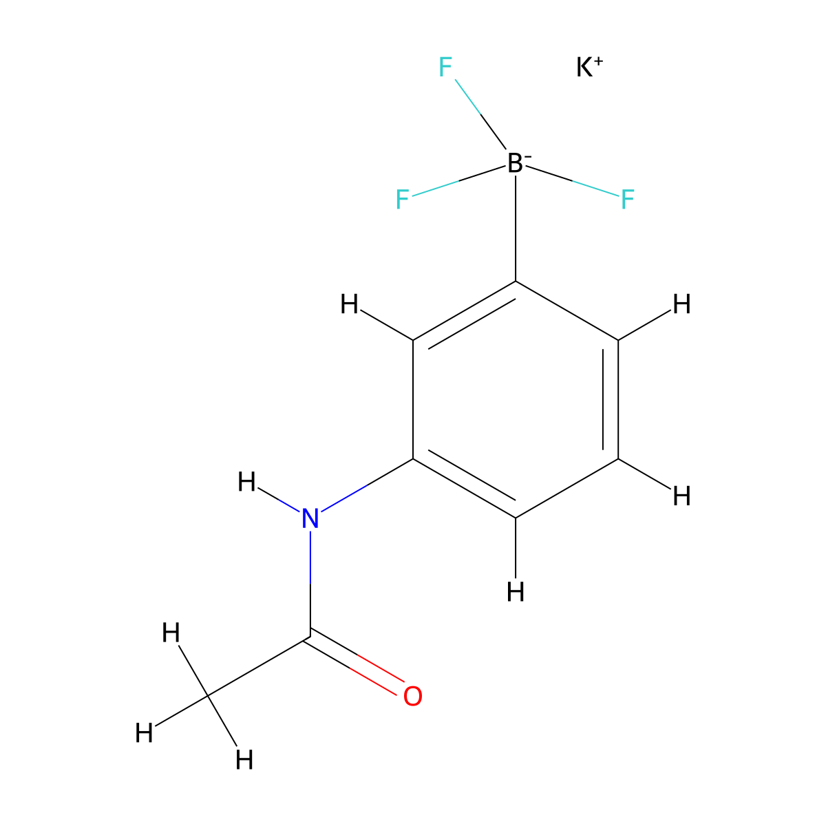 Potassium 3-acetamidophenyltrifluoroborate molecular structure, CAS 1374247-40-1