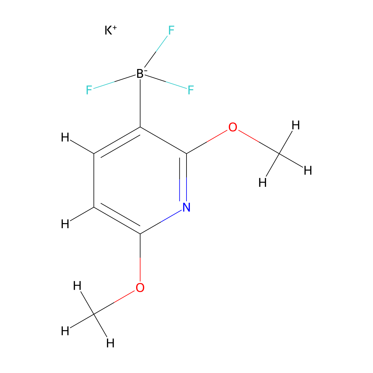 Potassium 2,6-dimethoxy-3-pyridinetrifluoroborate molecular structure, CAS 1374247-42-3