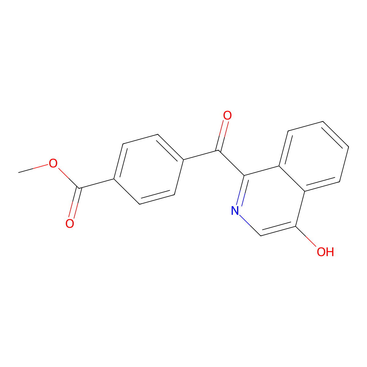 Methyl 4-(4-hydroxyisoquinoline-1-carbonyl)benzoate molecular structure, CAS 1374249-68-9
