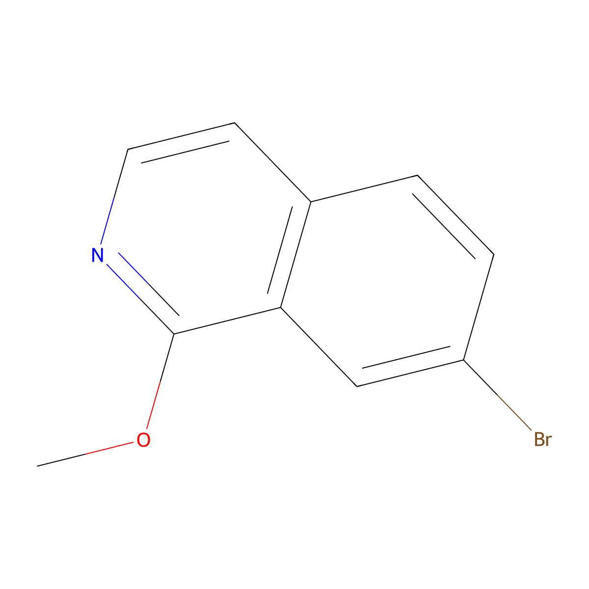 7-Bromo-1-methoxyisoquinoline molecular structure, CAS 1374258-30-6