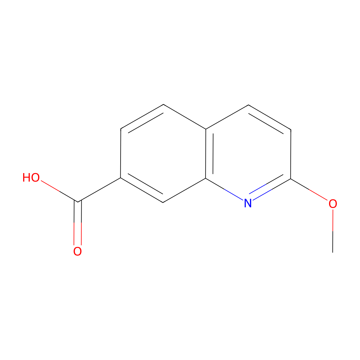 2-Methoxy-7-quinolinecarboxylic acid molecular structure, CAS 1374258-40-8
