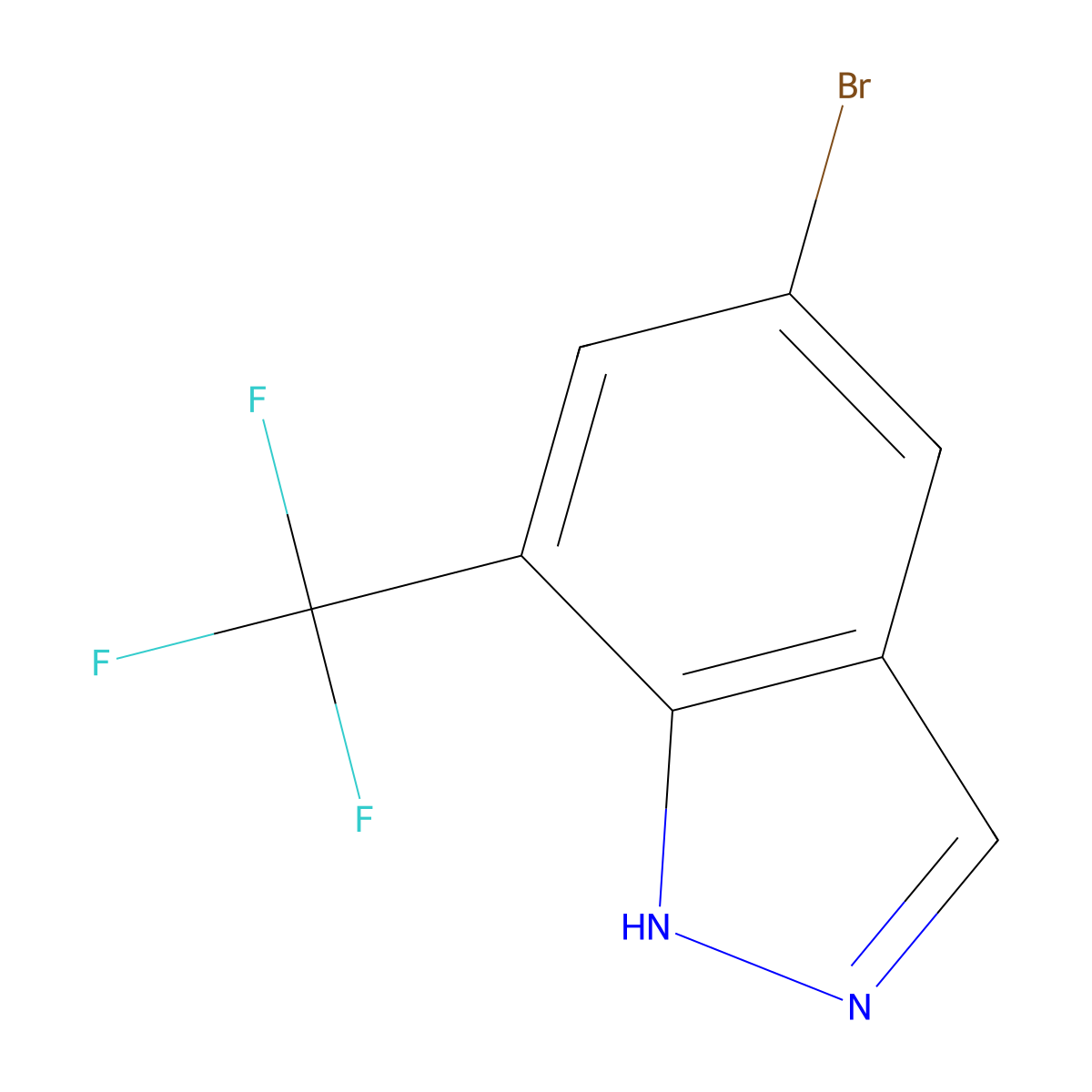 5-Bromo-7-(trifluoromethyl)-1H-indazole molecular structure, CAS 1374258-43-1
