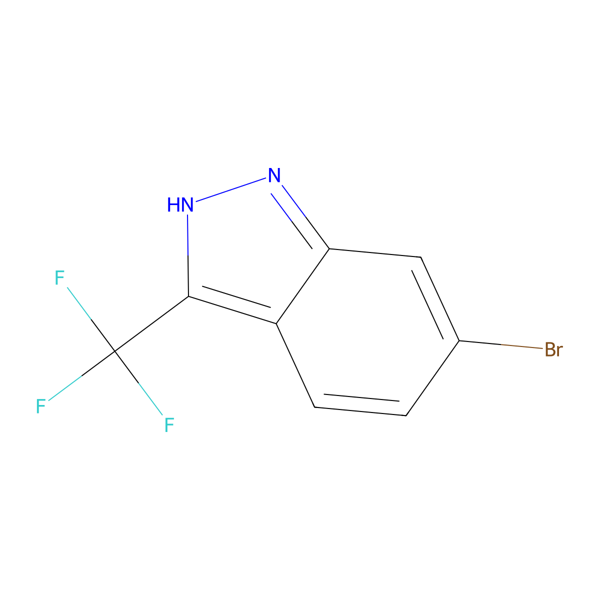 6-Bromo-3-(trifluoromethyl)-1H-indazole molecular structure, CAS 1374258-63-5