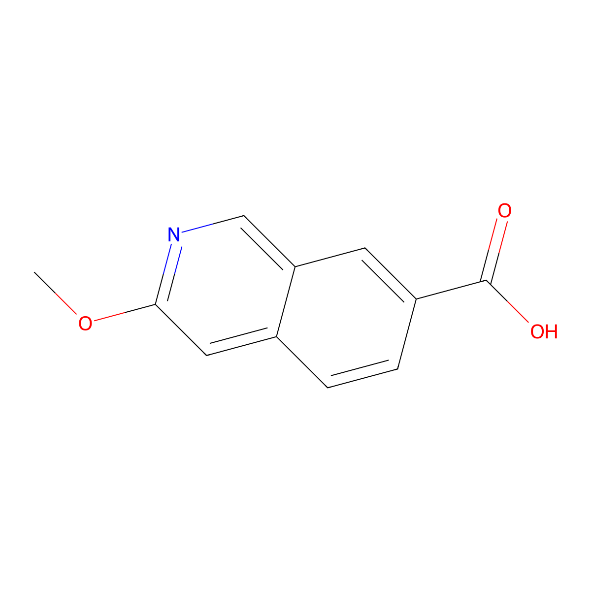 3-Methoxyisoquinoline-7-carboxylic acid molecular structure, CAS 1374258-69-1