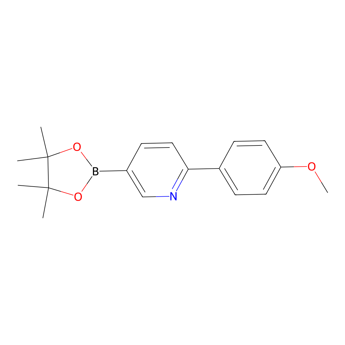 2-(4-Methoxyphenyl)pyridine-5-boronic acid pinacol ester molecular structure, CAS 1374263-53-2