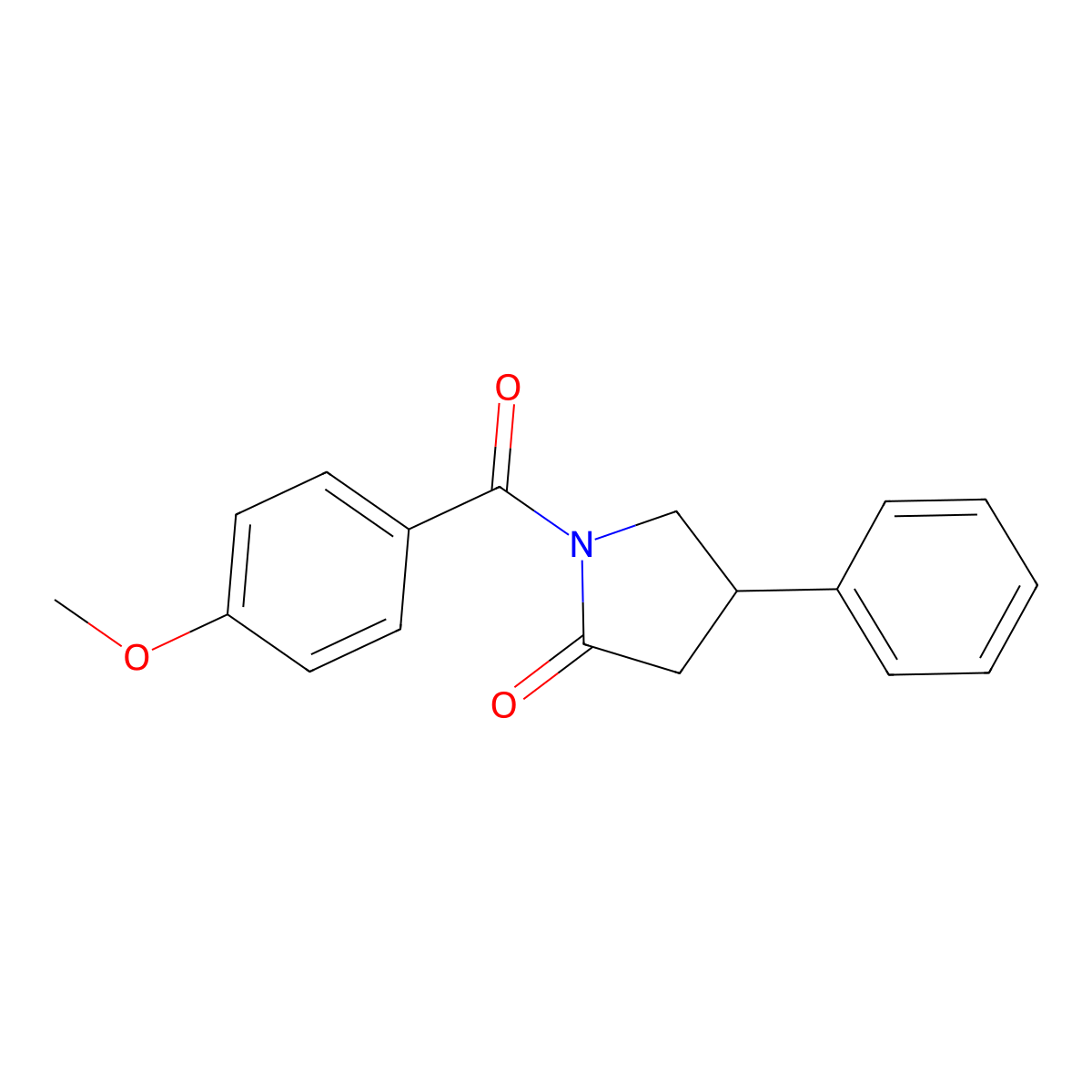 1-(4-Methoxybenzoyl)-4-phenylpyrrolidin-2-one molecular structure, CAS 137427-78-2