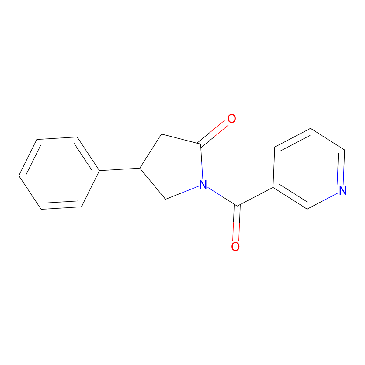 4-Phenyl-1-(pyridine-3-carbonyl)pyrrolidin-2-one molecular structure, CAS 137427-83-9