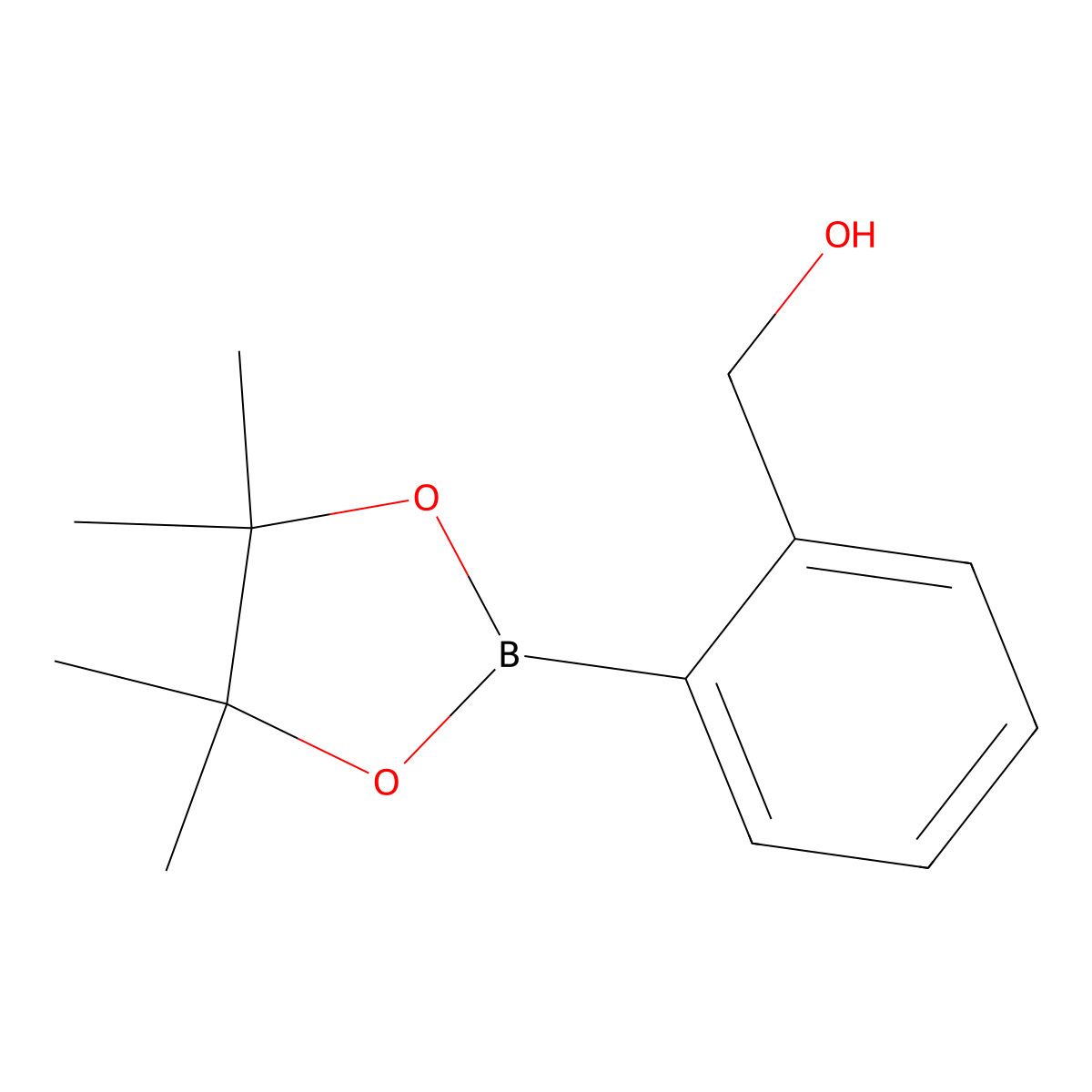 2-(4,4,5,5-tetramethyl-1,3,2-dioxaborolan-2-yl)Benzenemethanol molecular structure, CAS 1374294-47-9