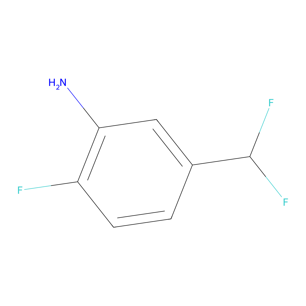 5-(Difluoromethyl)-2-fluoroaniline molecular structure, CAS 1374298-68-6