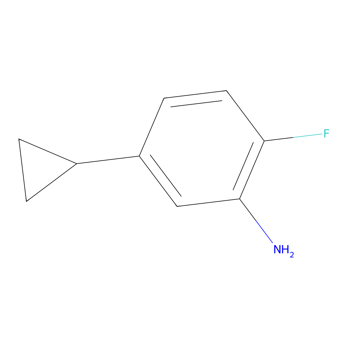5-Cyclopropyl-2-fluoroaniline molecular structure, CAS 1374298-69-7