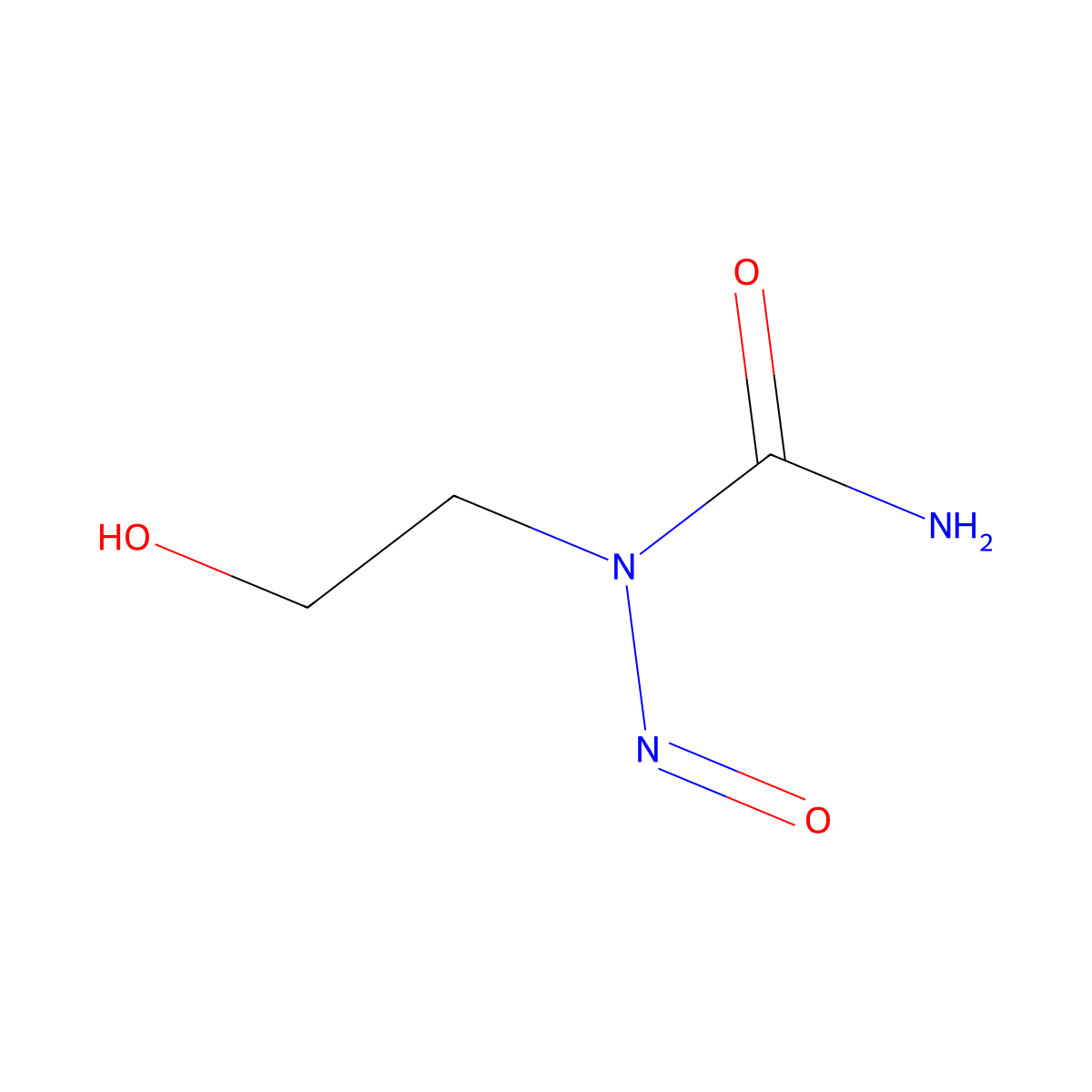 N-(2-Hydroxyethyl)-N-nitrosourea molecular structure, CAS 13743-07-2