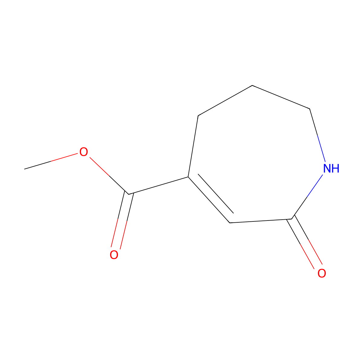 Methyl 2-oxo-2,5,6,7-tetrahydro-1H-azepine-4-carboxylate molecular structure, CAS 1374300-71-6