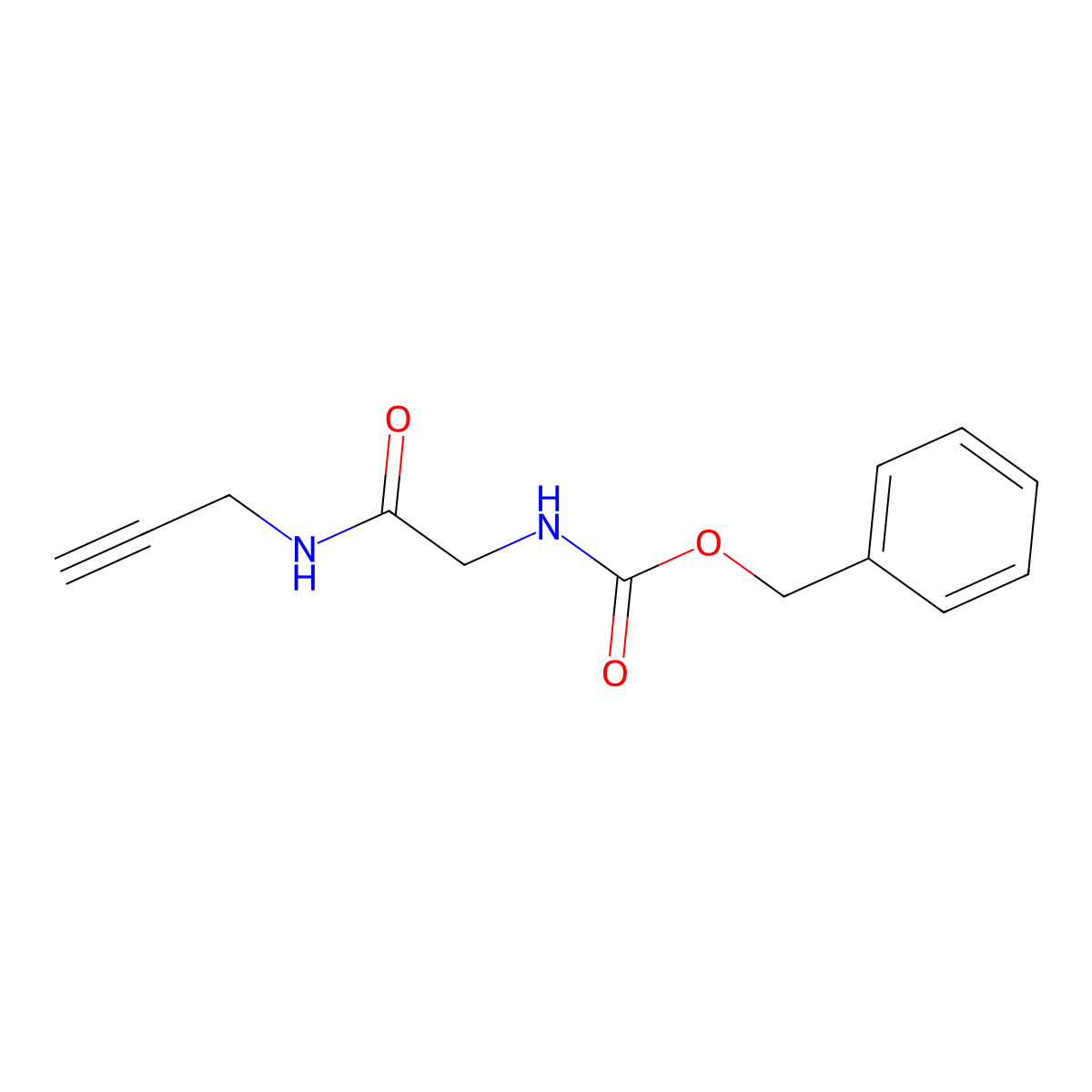 benzyl N-{[(prop-2-yn-1-yl)carbamoyl]methyl}carbamate molecular structure, CAS 1374324-64-7
