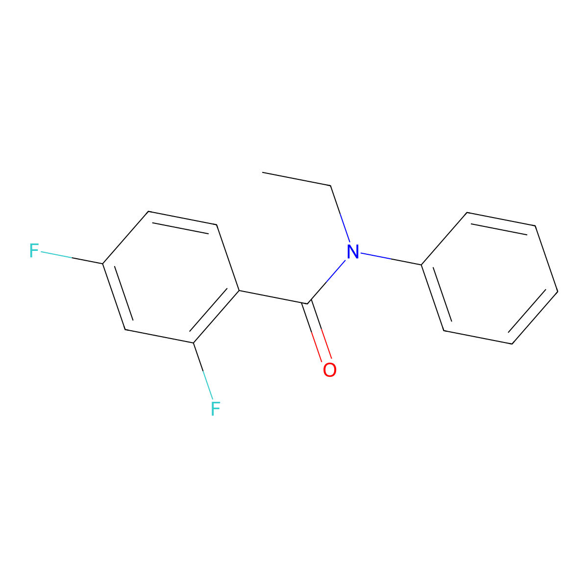 N-ethyl-2,4-difluoro-N-phenylbenzamide molecular structure, CAS 1374325-46-8