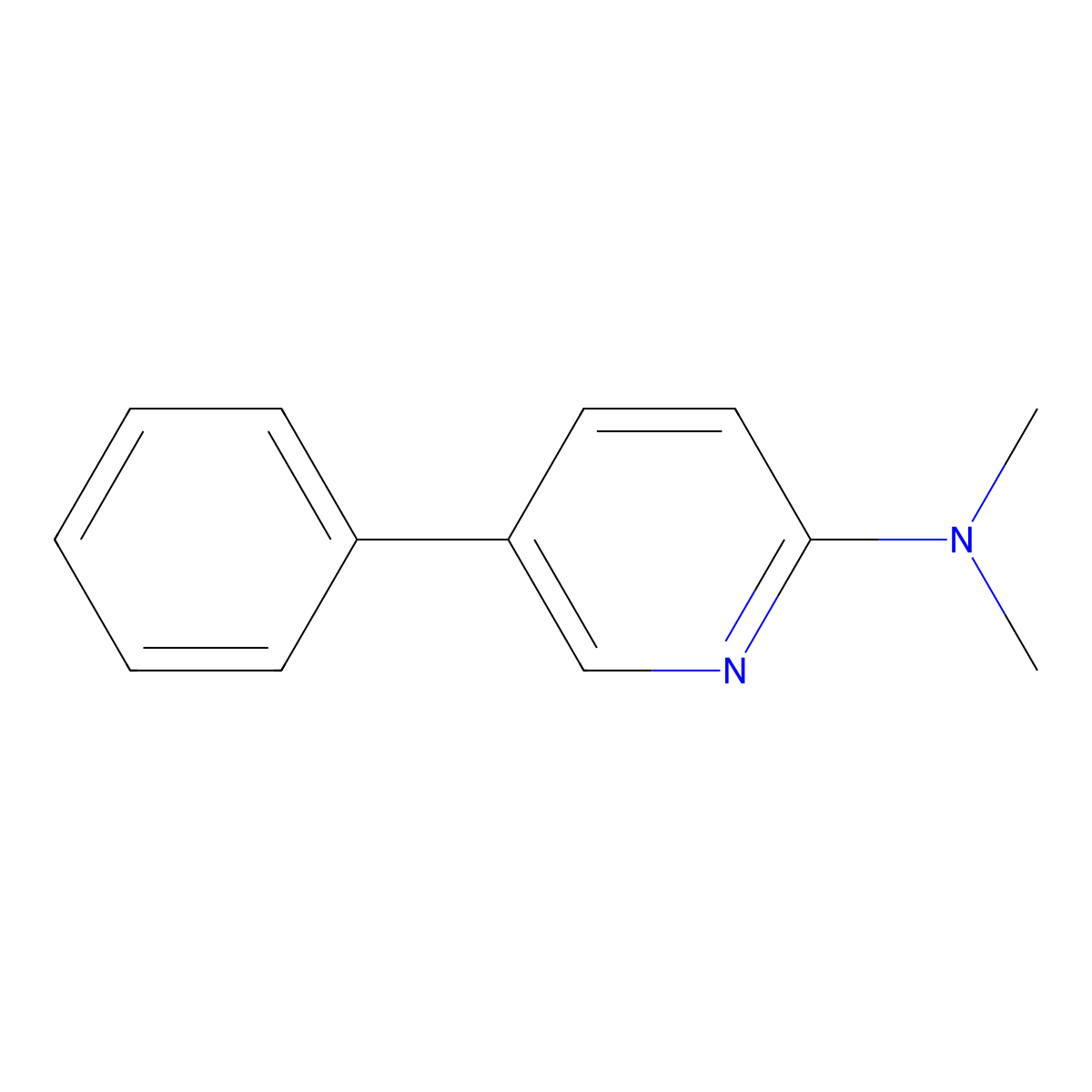 N,N-dimethyl-5-phenylpyridin-2-amine molecular structure, CAS 1374328-49-0