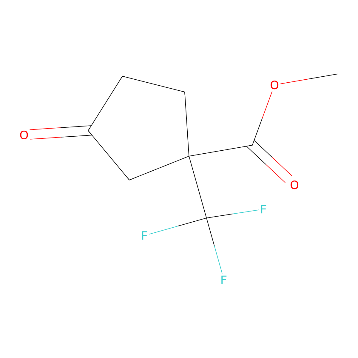 Methyl 3-oxo-1-(trifluoromethyl)cyclopentane-1-carboxylate molecular structure, CAS 1374328-92-3