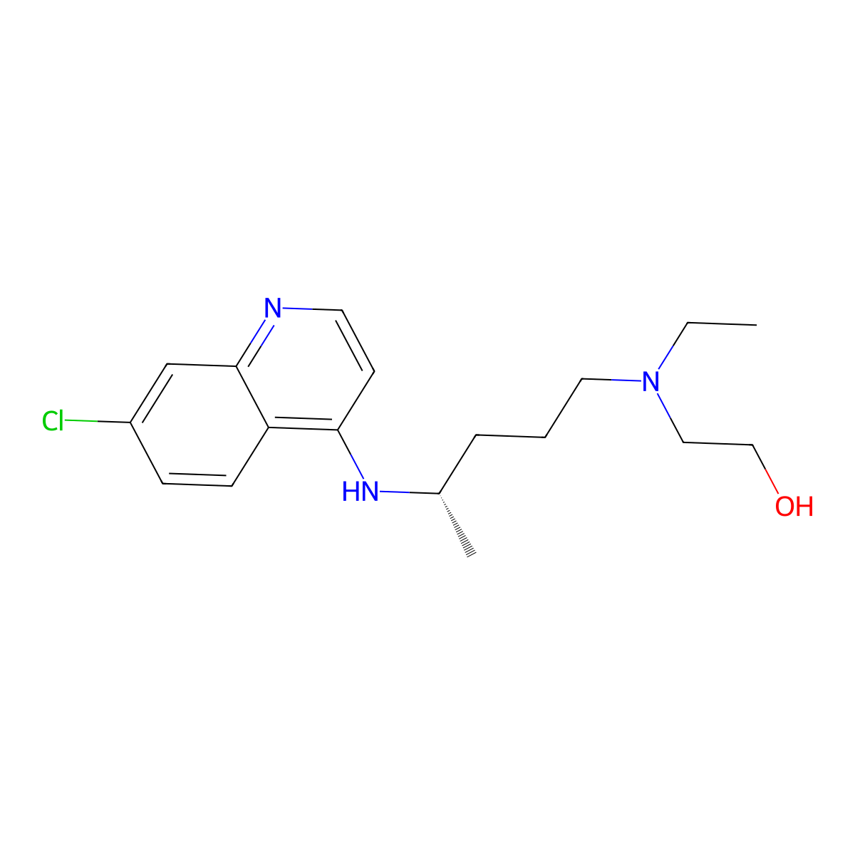 Hydroxychloroquine, (S)- molecular structure, CAS 137433-24-0