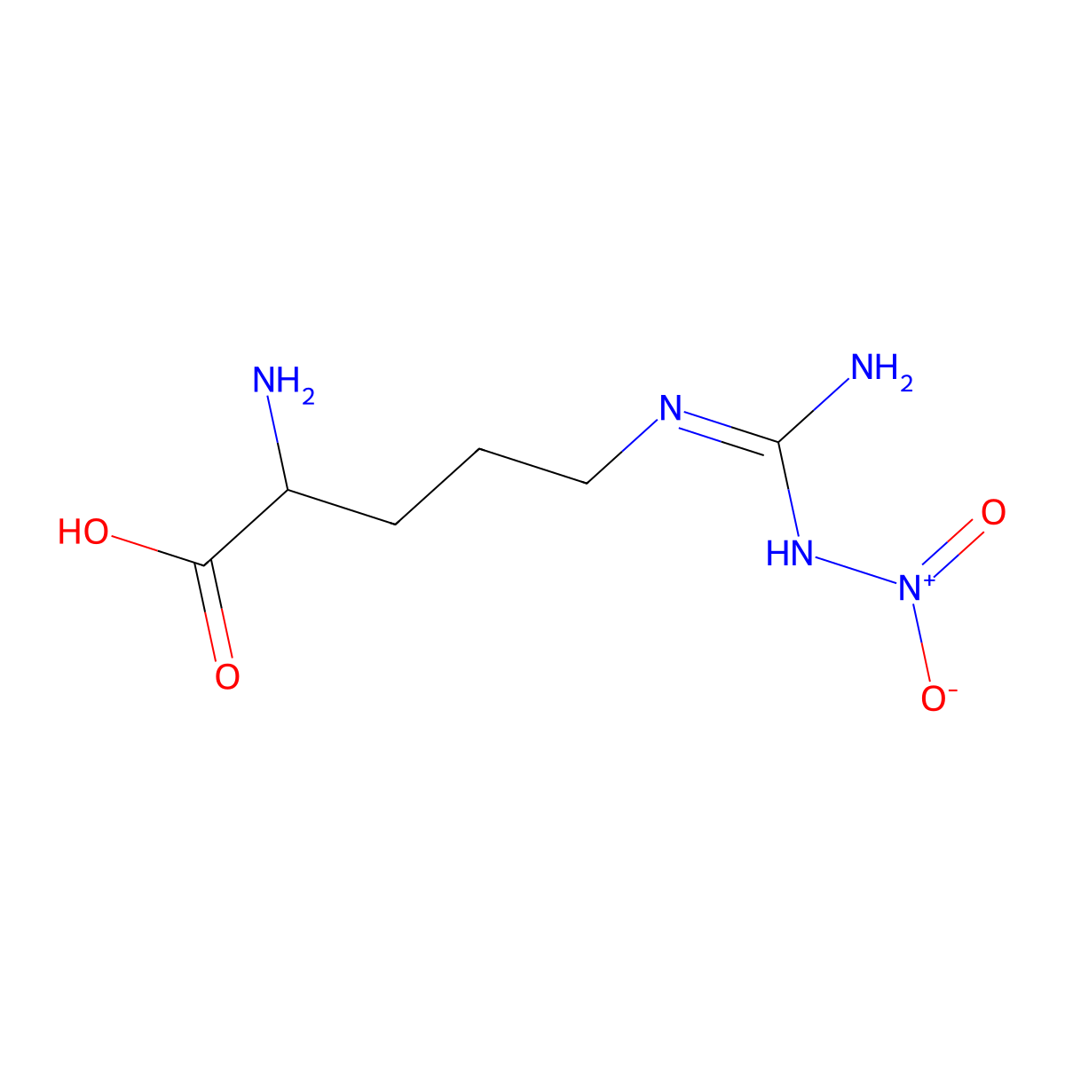 Arginine, N(G)-nitro- molecular structure, CAS 137433-32-0
