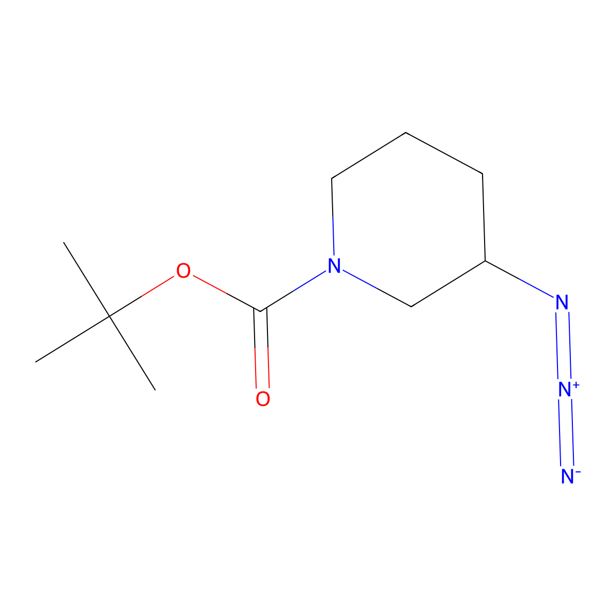 tert-butyl (3R)-3-azidopiperidine-1-carboxylate molecular structure, CAS 1374353-02-2