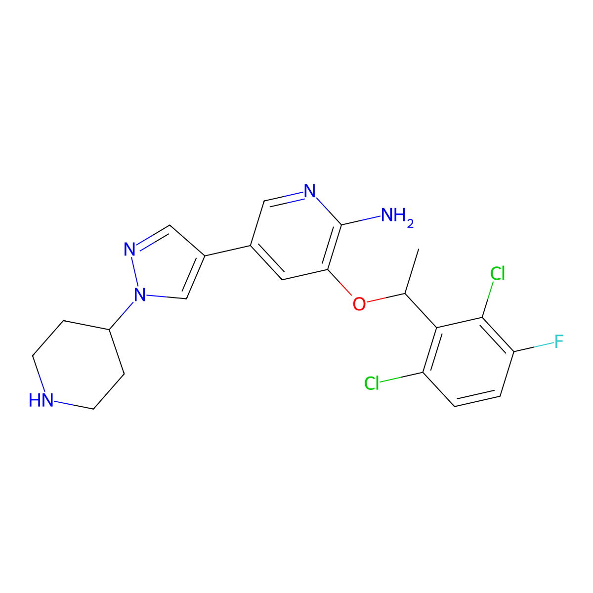 (S)-Crizotinib molecular structure, CAS 1374356-45-2