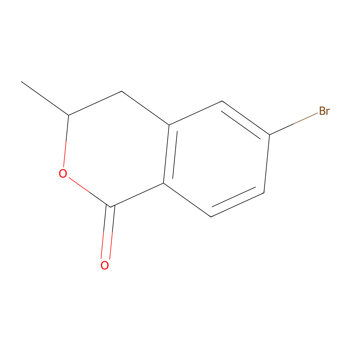 6-bromo-3-methyl-3,4-dihydro-1H-2-benzopyran-1-one molecular structure, CAS 1374357-85-3