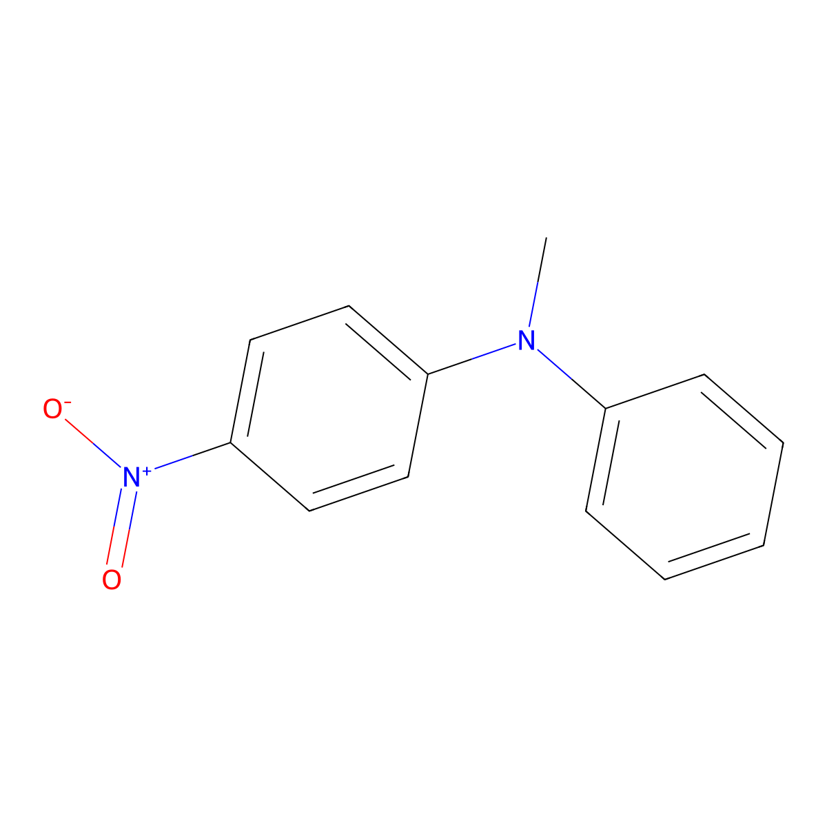N-methyl-4-nitro-N-phenylaniline molecular structure, CAS 13744-88-2