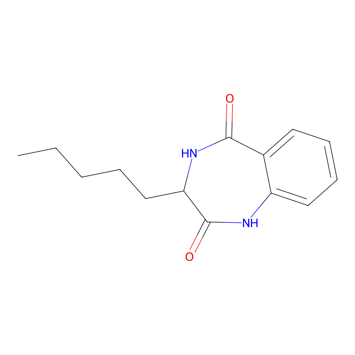 3-pentyl-3,4-dihydro-1H-benzo[e][1,4]diazepine-2,5-dione molecular structure, CAS 1374407-71-2