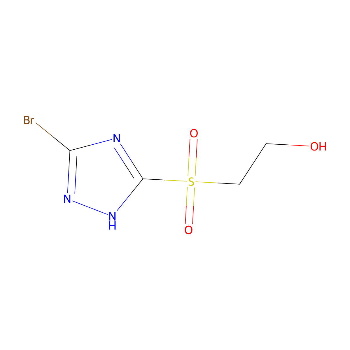 2-((5-bromo-1H-1,2,4-triazol-3-yl)sulfonyl)ethanol molecular structure, CAS 1374407-75-6
