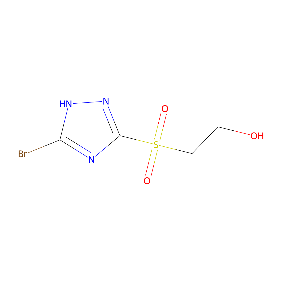 2-((5-bromo-1H-1,2,4-triazol-3-yl)sulfonyl)ethanol molecular structure, CAS 1374407-75-6
