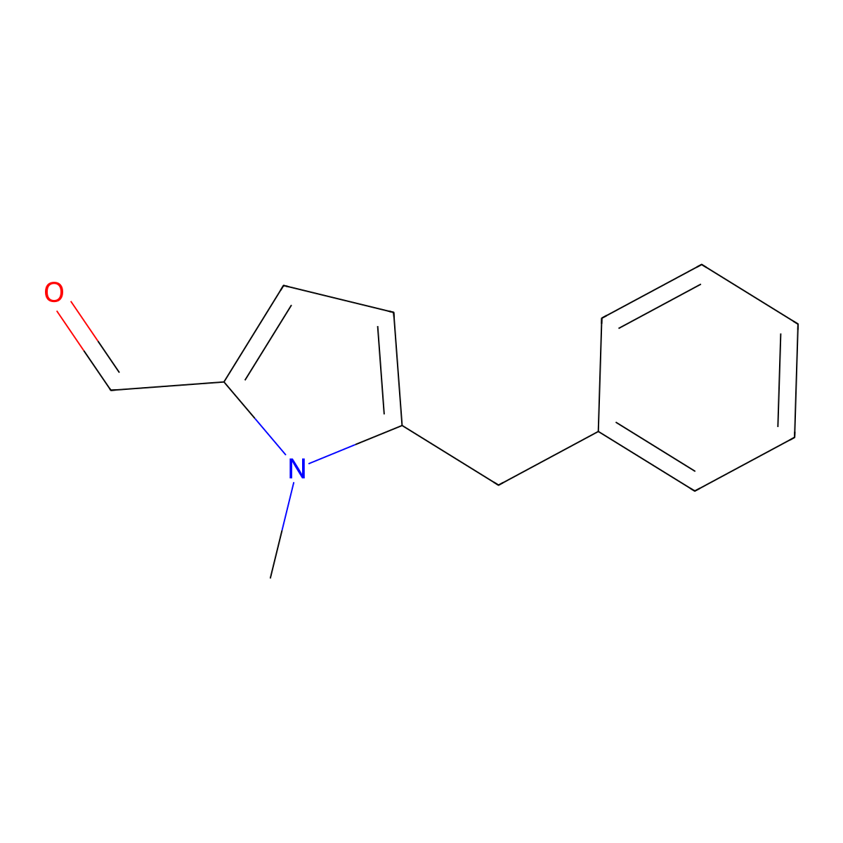 5-benzyl-1-methyl-1H-pyrrole-2-carbaldehyde molecular structure, CAS 1374407-76-7