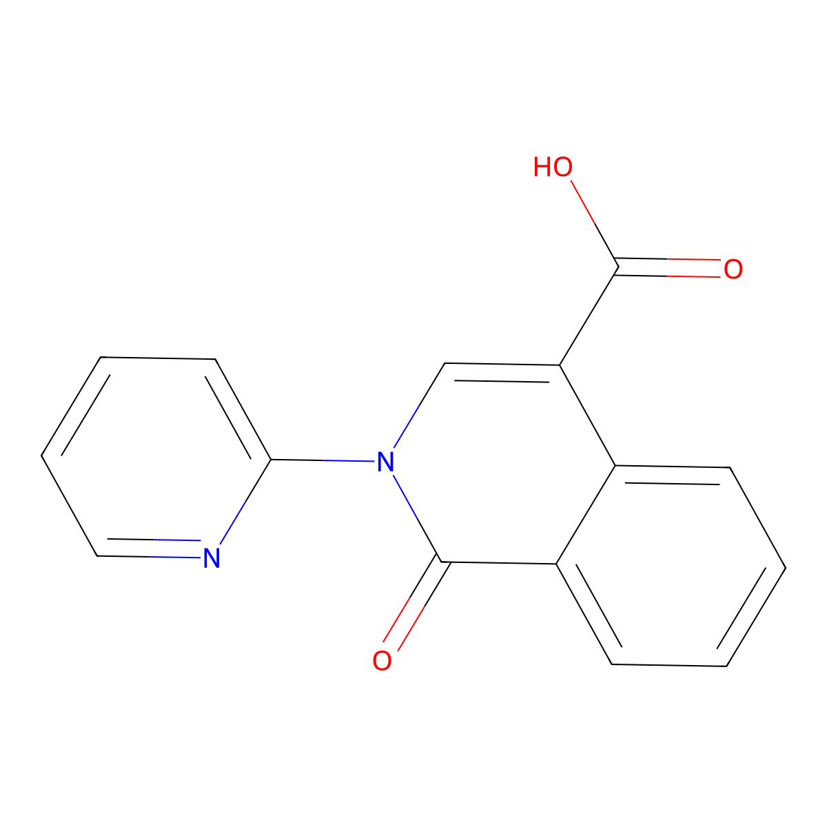1-Oxo-2-(pyridin-2-yl)-1,2-dihydroisoquinoline-4-carboxylic acid molecular structure, CAS 1374407-77-8